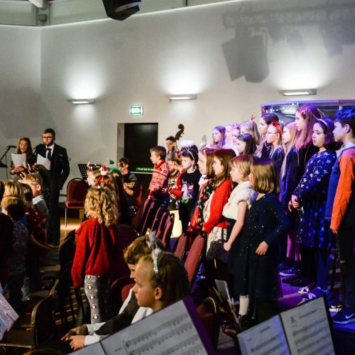 Children's choir performing